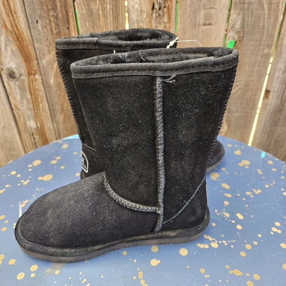 Bearpaw Black Suede Boots Women Size 5 - Picture 11 of 15